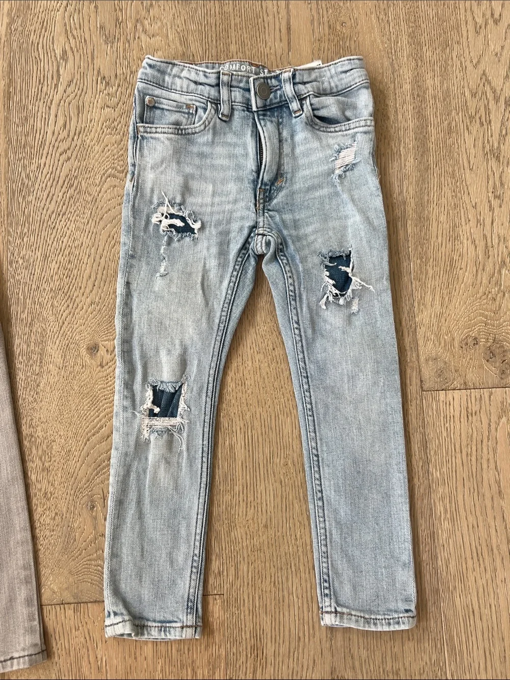 4T Kids Two-Pack Skinny Stretch Jeans - Gray & Light Blue Distressed